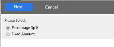 Percentage Split